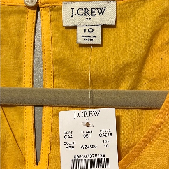 J. Crew Yellow Sleeveless Dress with Pineapple Embroidery - Picture 7 of 7